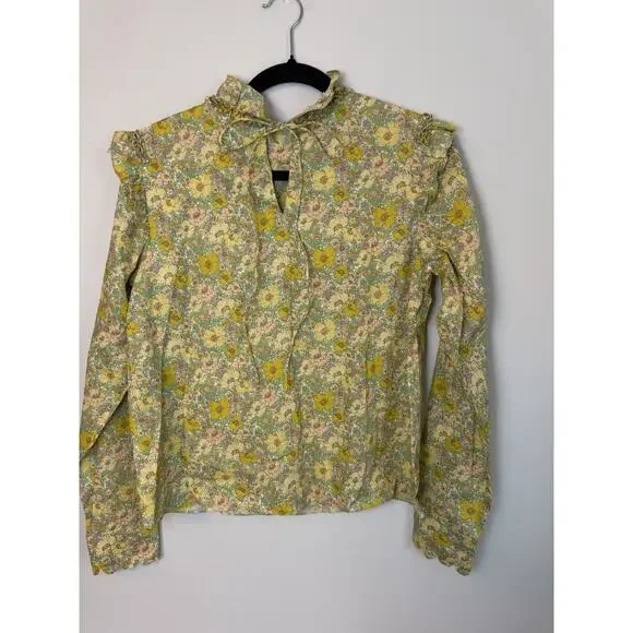 HORROR VACUI APOLLONIA Cotton blouse Floral Sz XS NWT - Picture 9 of 16